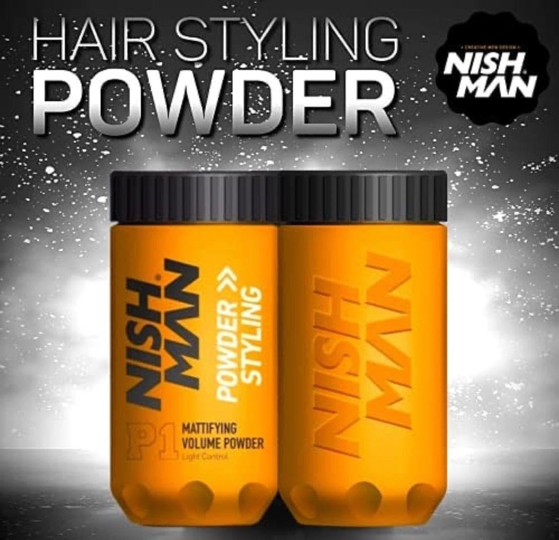 Nishman Hair Styling Powder Wax – Root Lifting Powder for Fine Hair, 20g (P1) - görsel 15