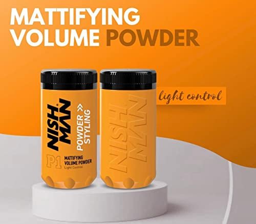 Nishman Hair Styling Powder Wax – Root Lifting Powder for Fine Hair, 20g (P1) - görsel 4