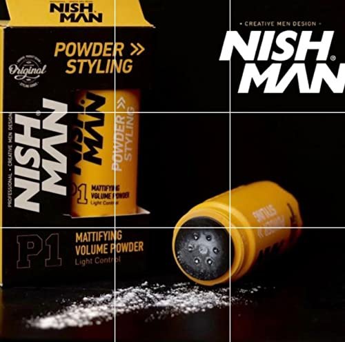 Nishman Hair Styling Powder Wax – Root Lifting Powder for Fine Hair, 20g (P1) - görsel 14