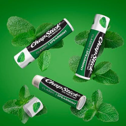 ChapStick Classic Spearmint Lip Balm Tubes, 0.15 oz – Moisturizing Lip Care