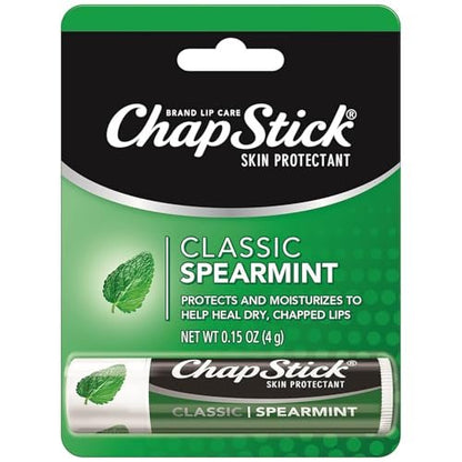 ChapStick Classic Spearmint Lip Balm Tubes, 0.15 oz – Moisturizing Lip Care