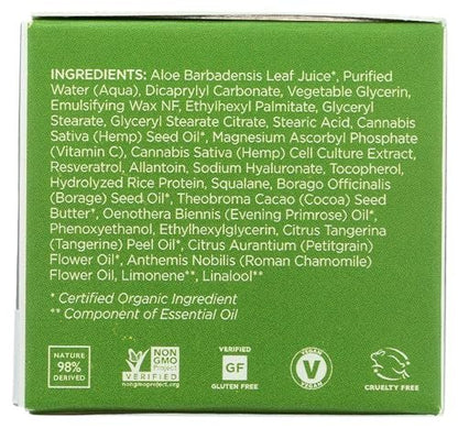 Andalou Naturals CannaCell Dreamy Night Cream - 1.7 oz Restorative Face Moisturizer