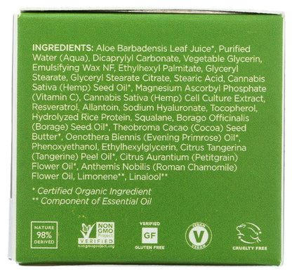 Andalou Naturals CannaCell Dreamy Night Cream - 1.7 oz Restorative Face Moisturizer