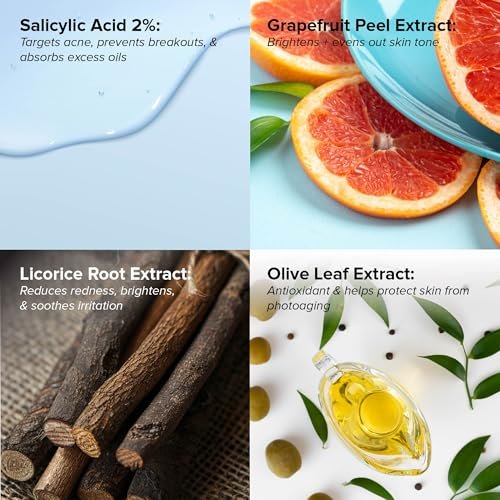 DRMTLGY Acne Cleanser – Oil-Free Salicylic Acid Face Wash for Acne-Prone Skin, 6.9 oz Avelisse