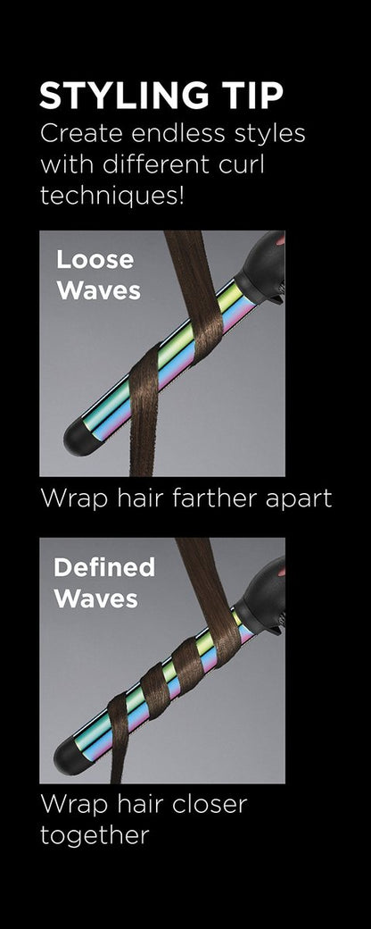 INFINITIPRO BY CONAIR Rainbow Titanium 1-Inch Curling Wand Avelisse