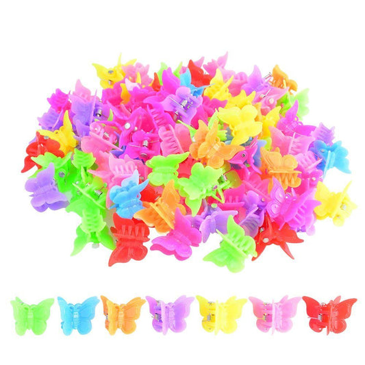 100 Pack Assorted Butterfly Hair Clips for Girls & Women – Bantoye Mini Hair Accessories