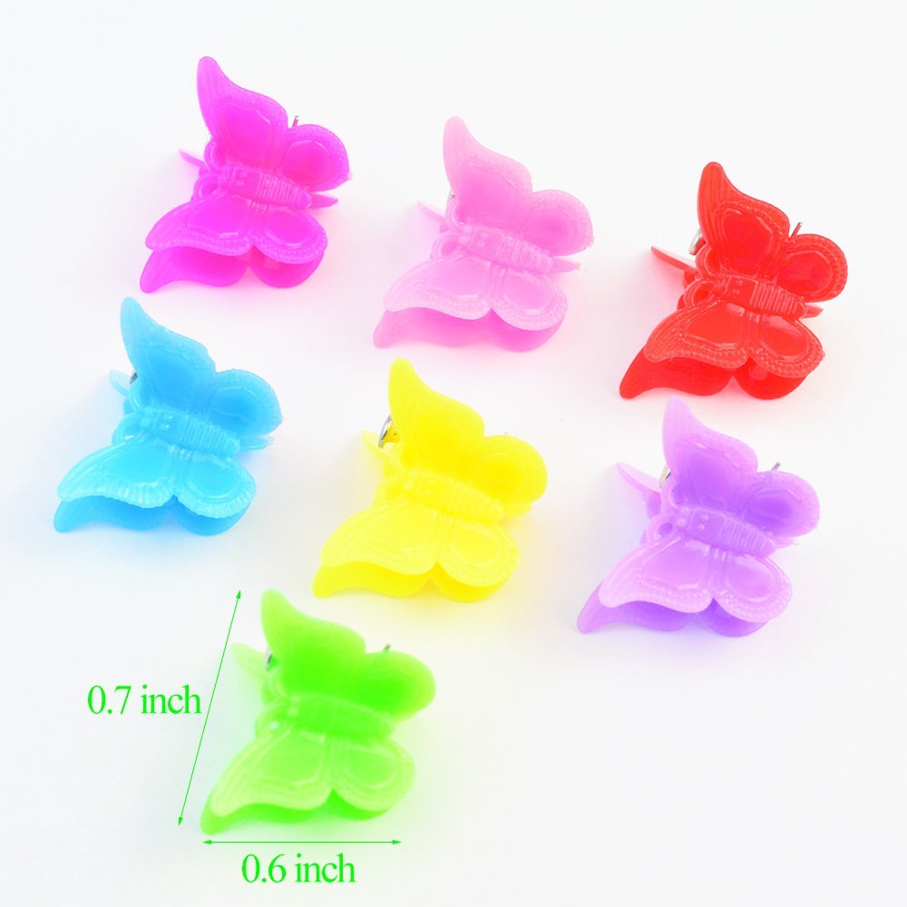100 Pack Assorted Butterfly Hair Clips for Girls & Women – Bantoye Mini Hair Accessories - görsel 3