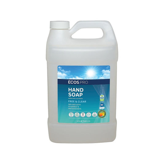 ECOS PRO Liquid Hand Soap, Free & Clean Scent, 1 Gallon Bottle - 128 Fl Oz Avelisse