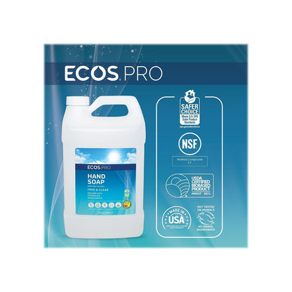 ECOS PRO Liquid Hand Soap, Free & Clean Scent, 1 Gallon Bottle - 128 Fl Oz Avelisse