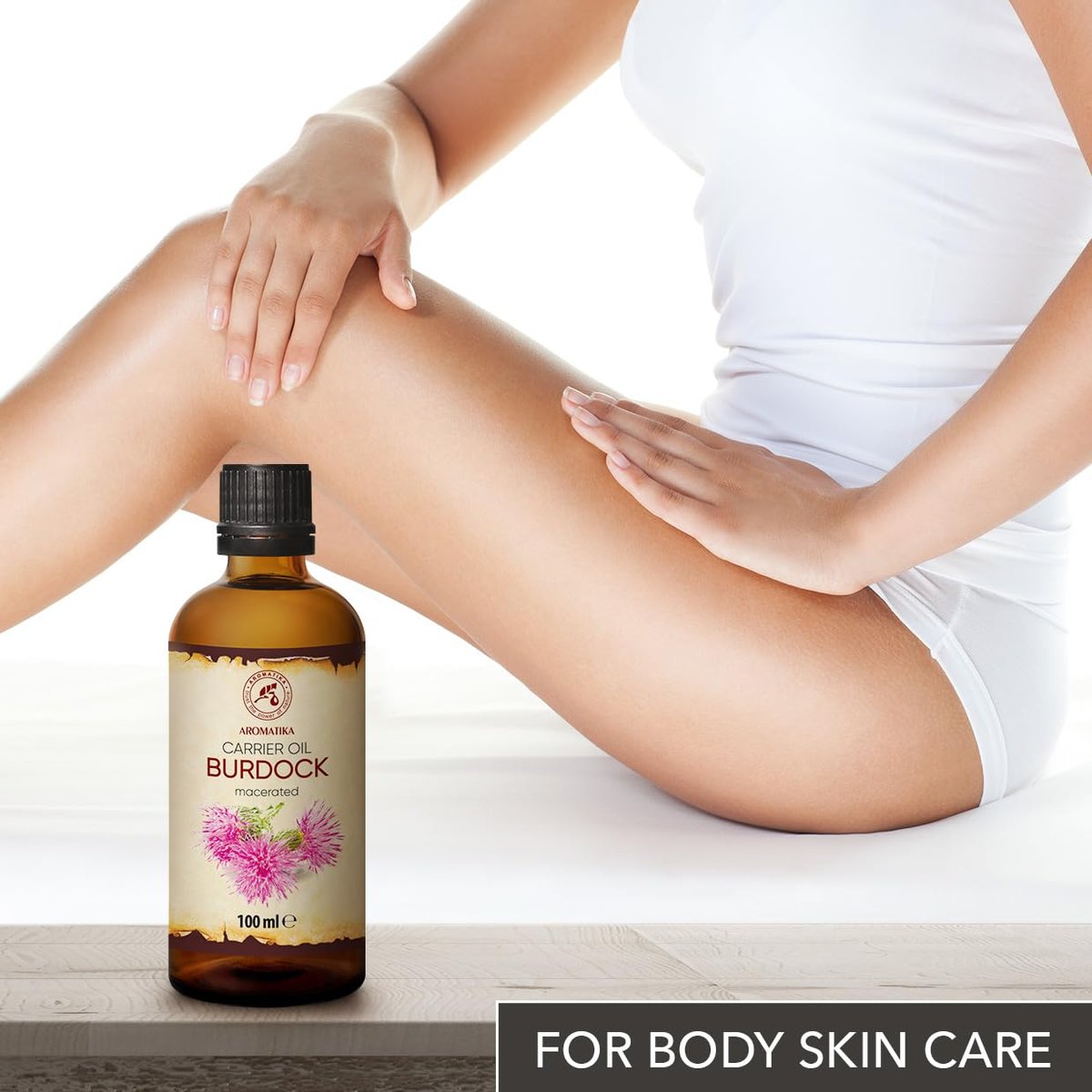 Burdock Root Oil 3.4 FL Oz - 100% Pure & Natural - Arctium Lappa for Hair & Scalp - Skin, Face, Body Care - Glass Bottle Avelisse