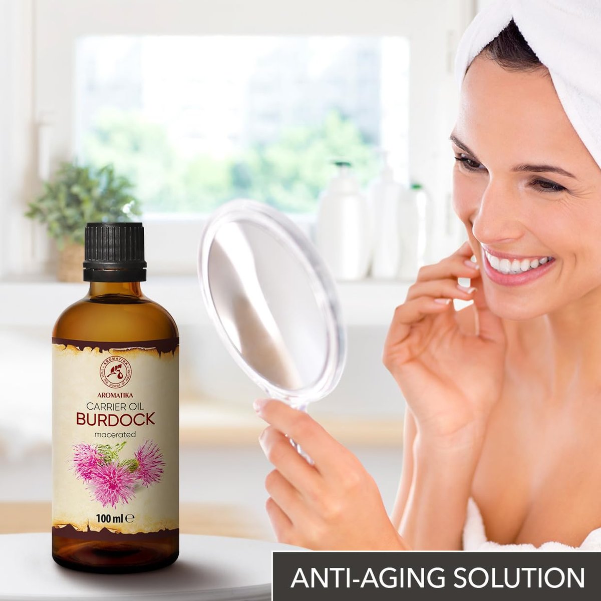 Burdock Root Oil 3.4 FL Oz - 100% Pure & Natural - Arctium Lappa for Hair & Scalp - Skin, Face, Body Care - Glass Bottle Avelisse