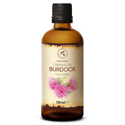 Burdock Root Oil 3.4 FL Oz - 100% Pure & Natural - Arctium Lappa for Hair & Scalp - Skin, Face, Body Care - Glass Bottle Avelisse