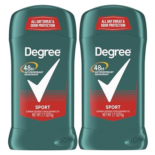 Degree Men Original Protection Antiperspirant Deodorant Sport Twin Pack – 48-Hour Sweat & Odor Control, 2.7 oz (Pack of 2) - görsel 1