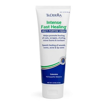 TriDerma Intense Fast Skin Healing Cream – 4 oz Tube for Hard-to-Heal Skin Irritations, Sores, Rashes, Dry Cracked Hands, Cuts, Chafing, Burns, Scrapes – FSA Eligible First Aid Essential Avelisse