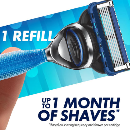 Gillette 5 Men's 5-Blade Razor Blade Refills, 12 Count – Smooth, Close Shave Avelisse