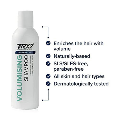 TRX2 Volumising Shampoo – Weightless Volume for All Hair Types, Paraben Free, 6.7 oz