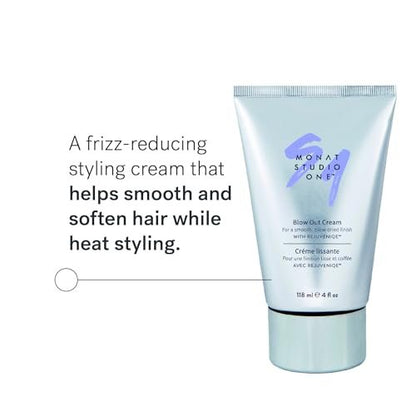 MONAT Studio One Blow Out Cream - Anti Frizz Thermal Protectant for Smooth, Soft Hair (4 fl oz) Avelisse