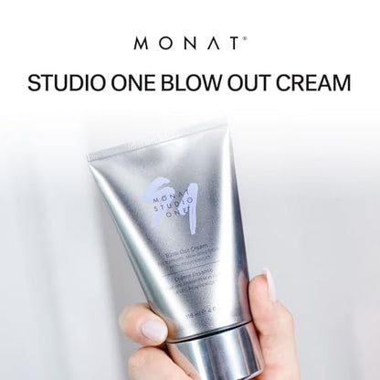 MONAT Studio One Blow Out Cream - Anti Frizz Thermal Protectant for Smooth, Soft Hair (4 fl oz) Avelisse