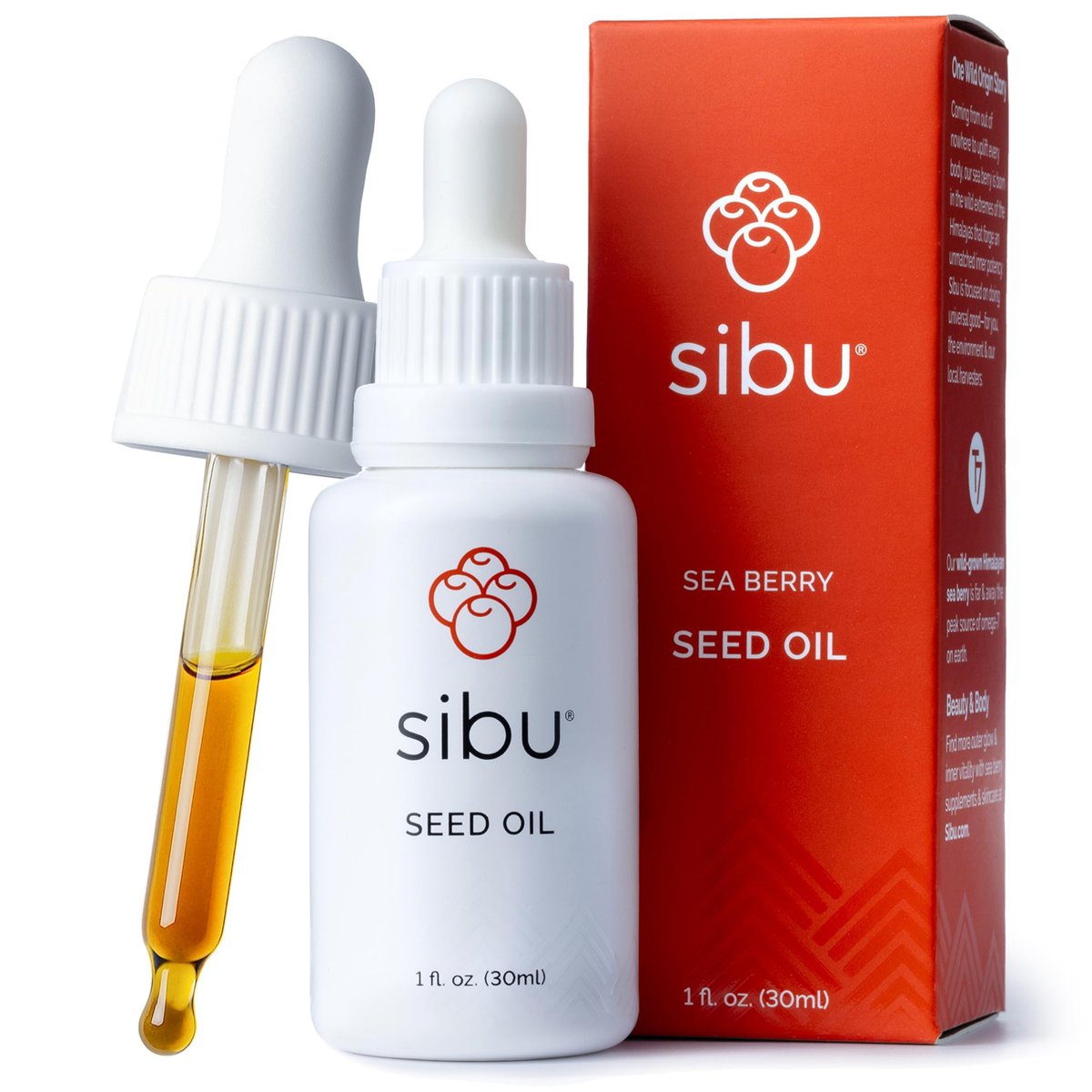 Sibu Premium Himalayan Sea Buckthorn Seed Oil, USDA Organic (30ml) – Soothing Face Oil for Sensitive Skin, Breakouts & Irritation Avelisse