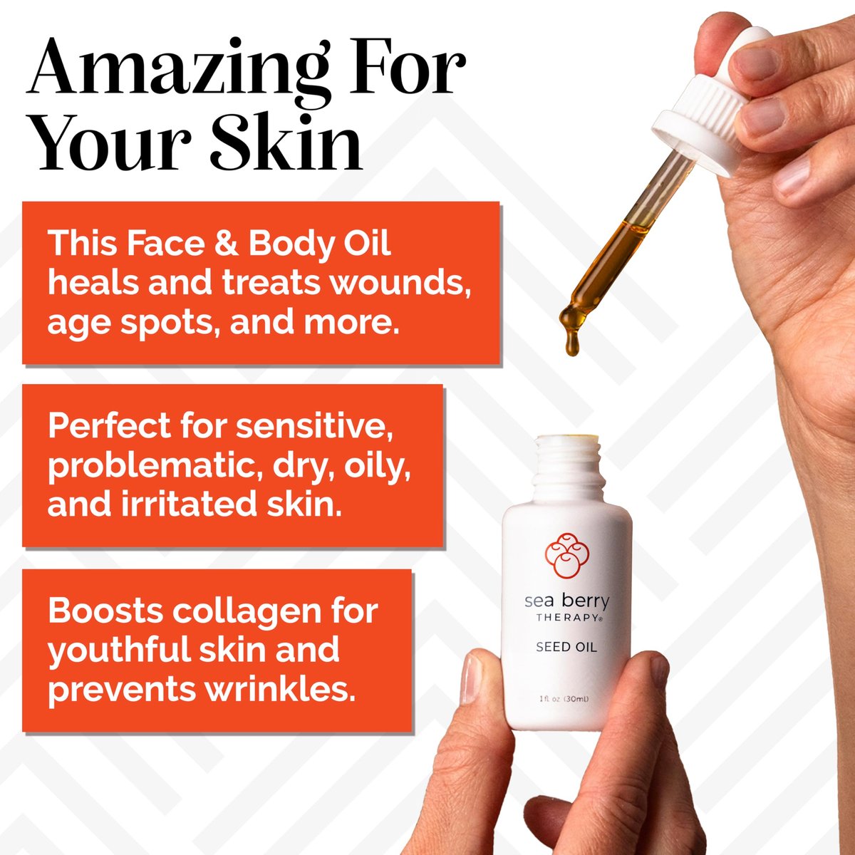 Sibu Premium Himalayan Sea Buckthorn Seed Oil, USDA Organic (30ml) – Soothing Face Oil for Sensitive Skin, Breakouts & Irritation Avelisse