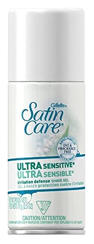 Gillette Satin Care Ultra Sensitive Irritation Defense Shave Gel, 2.5 oz – Gentle Shave for Sensitive Skin Avelisse