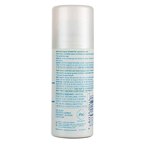 Gillette Satin Care Ultra Sensitive Irritation Defense Shave Gel, 2.5 oz – Gentle Shave for Sensitive Skin Avelisse