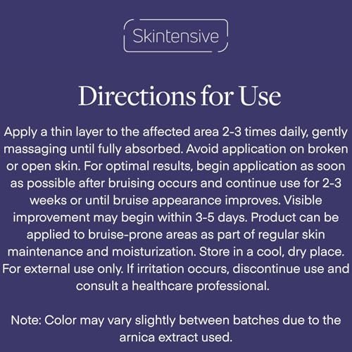 SKINTENSIVE Arnica Bruise Cream for Thin Skin - Moisturizing Arnica Cream with Vitamin K, C, and E for Skin Renewal, 4 oz - görsel 15