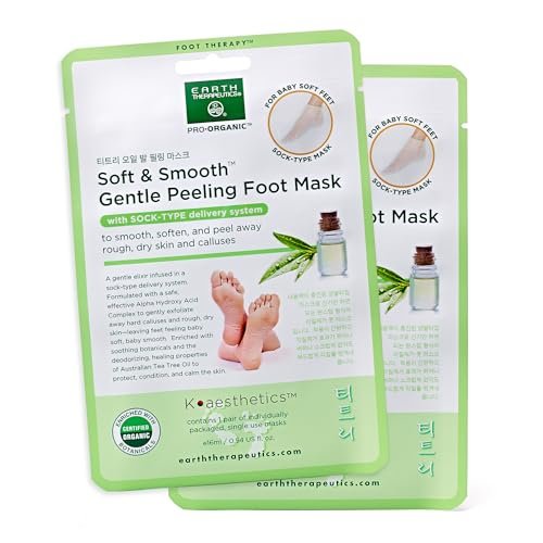 Earth Therapeutics Soft & Smooth Gentle Peeling Foot Mask - 2 Pairs Avelisse