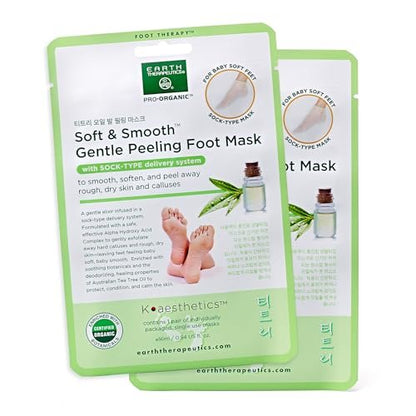 Earth Therapeutics Soft & Smooth Gentle Peeling Foot Mask - 2 Pairs Avelisse