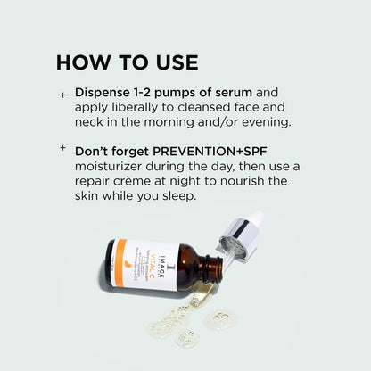IMAGE Skincare VITAL C Hydrating Vitamin A C E Serum – Brightening Complex for Radiant Skin, 1 fl oz Avelisse