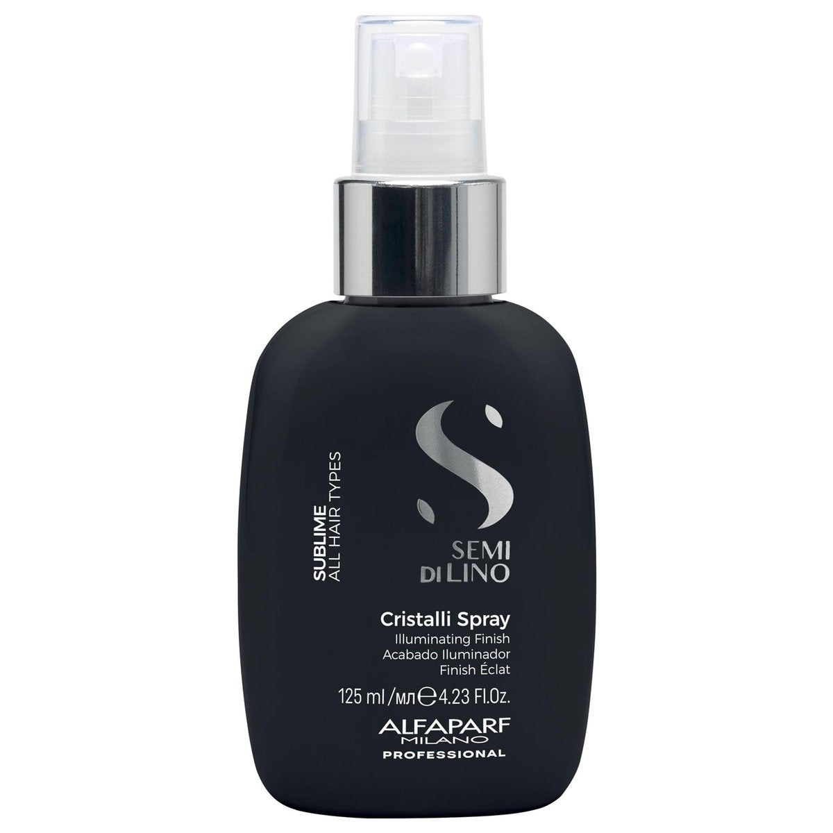 ALFAPARF MILANO Semi di Lino Sublime Cristalli Smoothing Finishing Spray - Lightweight Hair Oil Serum for Gloss and Shine (4.23 fl oz) Avelisse