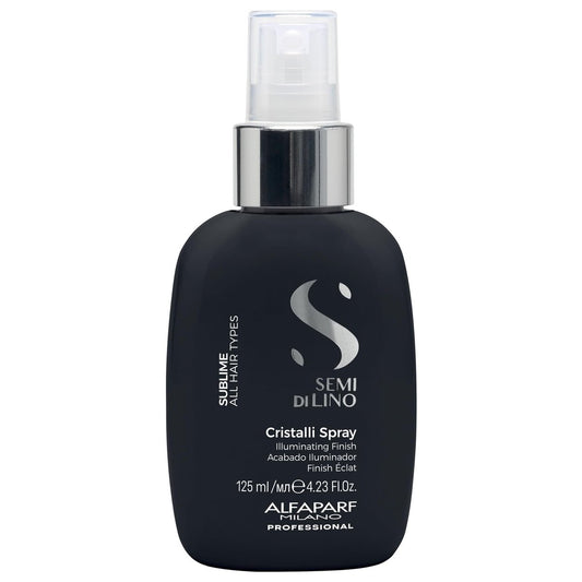 ALFAPARF MILANO Semi di Lino Sublime Cristalli Smoothing Finishing Spray - Lightweight Hair Oil Serum for Gloss and Shine (4.23 fl oz) Avelisse