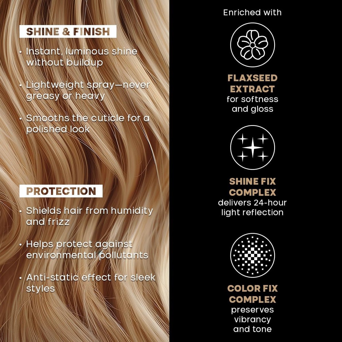 ALFAPARF MILANO Semi di Lino Sublime Cristalli Smoothing Finishing Spray - Lightweight Hair Oil Serum for Gloss and Shine (4.23 fl oz) Avelisse