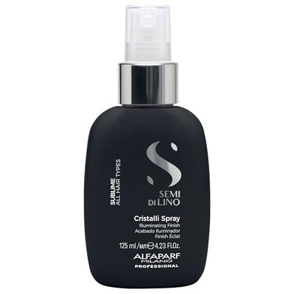ALFAPARF MILANO Semi di Lino Sublime Cristalli Smoothing Finishing Spray - Lightweight Hair Oil Serum for Gloss and Shine (4.23 fl oz) Avelisse