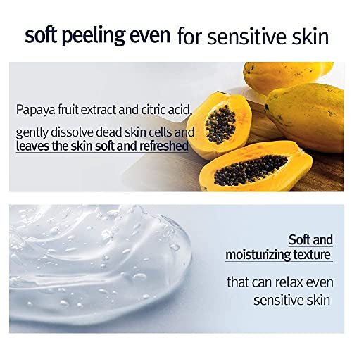 Pyunkang Yul Peeling Gel - Mild Face Scrub with Papaya & AHA, Zero-Irritation Korean Exfoliator, 3.4 Fl Oz Avelisse