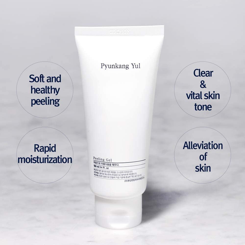 Pyunkang Yul Peeling Gel - Mild Face Scrub with Papaya & AHA, Zero-Irritation Korean Exfoliator, 3.4 Fl Oz Avelisse