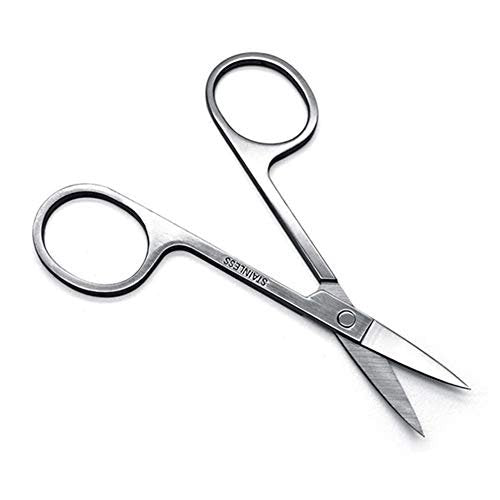 FEITA Mini Stainless Steel Eyebrow Scissors - Curved Small Grooming Scissors for Brow, Lash, Nose Hair, Mustache, Nail, Craft - görsel 11