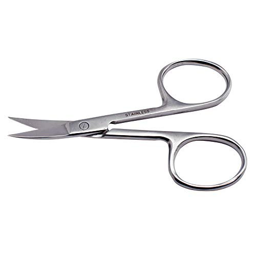 FEITA Mini Stainless Steel Eyebrow Scissors - Curved Small Grooming Scissors for Brow, Lash, Nose Hair, Mustache, Nail, Craft - görsel 9