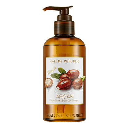 Nature Republic Argan Essential Deep Care Shampoo - 300ml | Nourishing & Repairing Shampoo for Damaged Hair