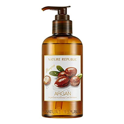 Nature Republic Argan Essential Deep Care Shampoo - 300ml | Nourishing & Repairing Shampoo for Damaged Hair