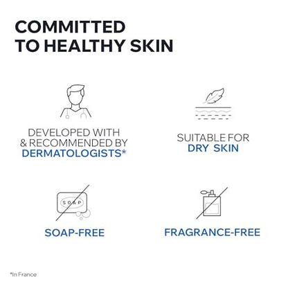 Uriage Xémose Face & Body Wash for Dry Skin – Extra-Gentle Foaming Cleanser, Fragrance & Soap-Free, Physiological pH, Supports Natural Moisture Barrier