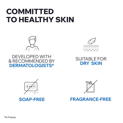 Uriage Xémose Face & Body Wash for Dry Skin – Extra-Gentle Foaming Cleanser, Fragrance & Soap-Free, Physiological pH, Supports Natural Moisture Barrier