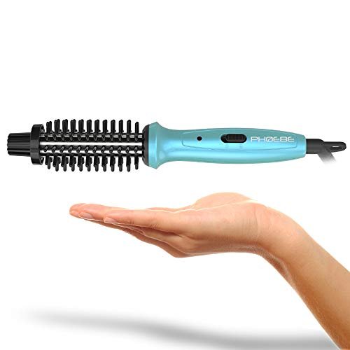 PHOEBE Mini Curling Iron 3/4 Inch – Dual Voltage Ceramic Tourmaline Ionic Hot Curler Brush with Travel Bag for Short Hair, Professional Travel Styling Tool Avelisse