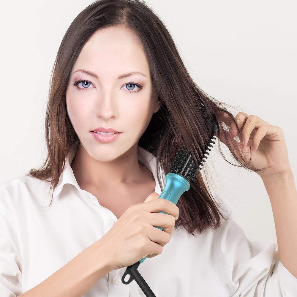 PHOEBE Mini Curling Iron 3/4 Inch – Dual Voltage Ceramic Tourmaline Ionic Hot Curler Brush with Travel Bag for Short Hair, Professional Travel Styling Tool Avelisse