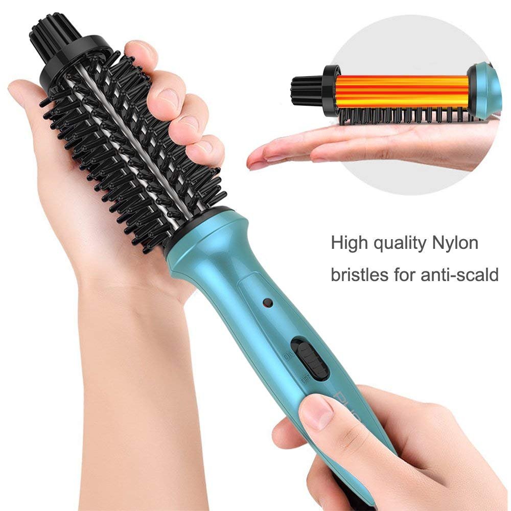 PHOEBE Mini Curling Iron 3/4 Inch – Dual Voltage Ceramic Tourmaline Ionic Hot Curler Brush with Travel Bag for Short Hair, Professional Travel Styling Tool Avelisse