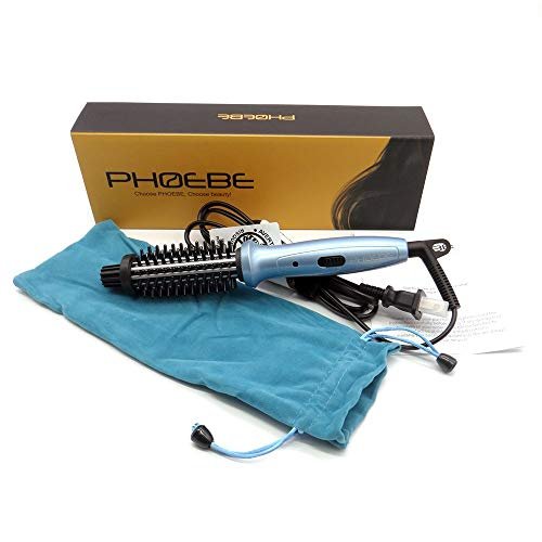PHOEBE Mini Curling Iron 3/4 Inch – Dual Voltage Ceramic Tourmaline Ionic Hot Curler Brush with Travel Bag for Short Hair, Professional Travel Styling Tool Avelisse