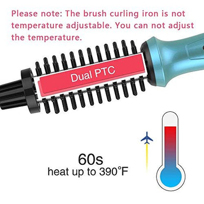 PHOEBE Mini Curling Iron 3/4 Inch – Dual Voltage Ceramic Tourmaline Ionic Hot Curler Brush with Travel Bag for Short Hair, Professional Travel Styling Tool Avelisse