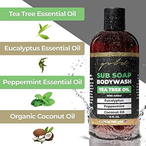 Gold BJJ Submission Soap Body Wash – Tea Tree Oil Shower Gel for Jiu Jitsu, Wrestling, MMA & Boxing Avelisse