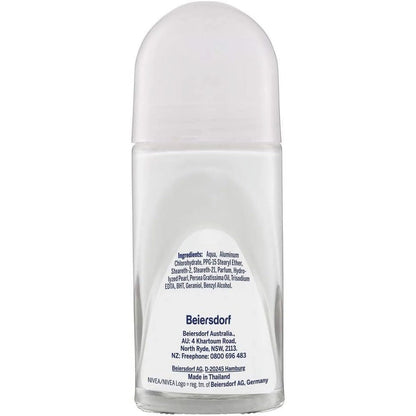 NIVEA Pearl & Beauty Roll On Deodorant 50mL – Effective 48h Protection with Natural Pearl Extract