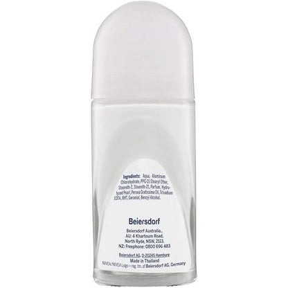NIVEA Pearl & Beauty Roll On Deodorant 50mL – Effective 48h Protection with Natural Pearl Extract